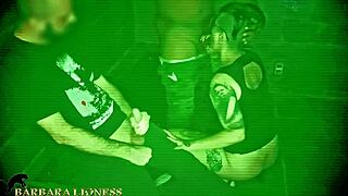 Amateur nerd films prostitute in dark room gangbang with monster cocks