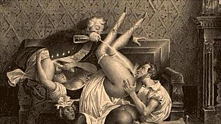 vintage illustration from antique cartoon collection