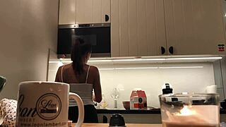 Perfect Pokies On Kitchen Cam? Braless Sylvia’s Amazing Nipples!