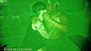 Amateur nerd films prostitute in dark room gangbang with monster cocks