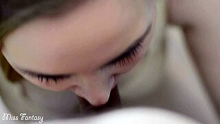 Green Eyed Babe's First Sensual Blowjob Session