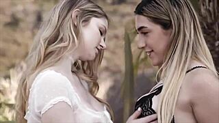 bunny colby and lexi grey licking and kissing in steamy 60fps action