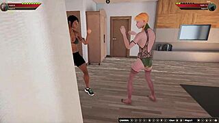 Judith vs Dela in Naked Fighter 3D