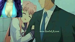 Husband consoles with stepdaughters in hentai orgy! 😈