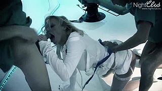 i got my mouth and pussy filled by huge cocks in a hot bdsm orgy fuck