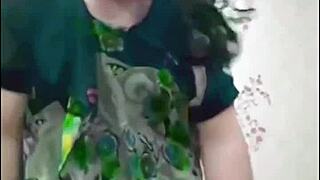 Twerking big white ass in crossdresser sissy style. What's behind this amateur gay show?