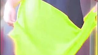 Twerking big white ass in crossdresser sissy style. What's behind this amateur gay show?