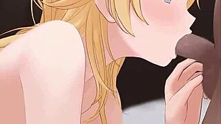 Enjoy this cute blonde animation of a special kiss.