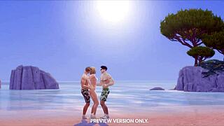 Beach Walk with Taylor and Joe in 3D Hentai Double Penetration Preview.