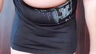 Twerking big white ass in crossdresser sissy style. What's behind this amateur gay show?