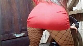 Prostitute seductively provocatively stepsister shows how she can satisfy stepdad’s big dick