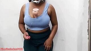 Alone girl thrusts dildo