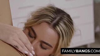 Sensual Girl Massages Stepsister April Olsen Ella Reese Hard!