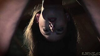 Punished Slut Mouth Fucked While Tied Up in First Time Bondage in Garage