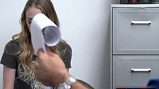 why’s this skinny shoplifter teen so cute getting pounded?