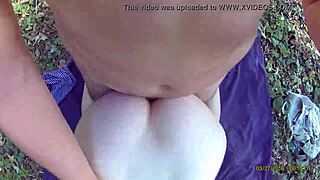 i feel so excited fucking that brunette pawg outdoors in doggystyle cumshot