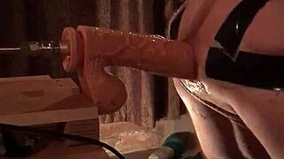 feels so good using this dildo machine to pound myself hard every night