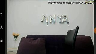 Just the first minute of a slim girl with big tits on webcam.