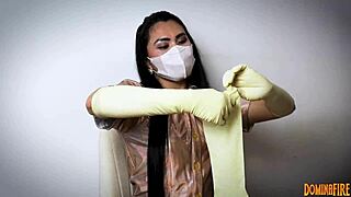 Nurse Dominates Patient With Latex Gloves!