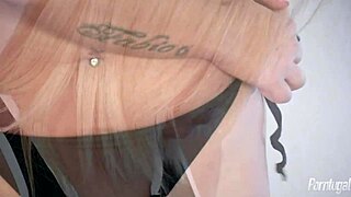 Milf Rebeka, the anal-loving spinning slut, works it solo in workout gear