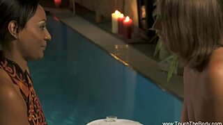 Anal massage turns into deeper assfucking by the pool