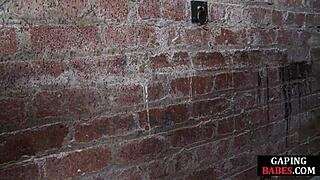 Lezdom toys gaping asshole before fisting submissive 😈