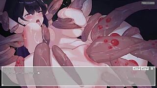 i can't stop watching this hentai gangbang monster action!