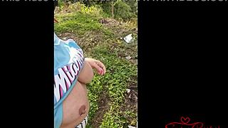 Stepson makes me show tits in public and fucks me on the street 😏