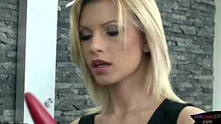 seductive blonde european gets her ass pounded in wild threesome