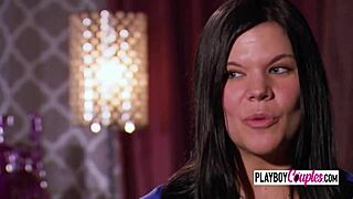 Swinger wives flash their big titties while getting blowjobs in the garden 🌸