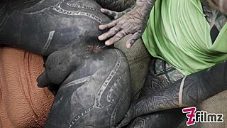 Extreme Sissy Anal Stretching with Tattooed Femdom Fisting Practice