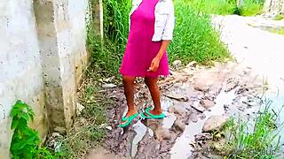 Manager finds outdoor fuck spot for us