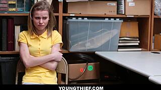 Tiny Blonde Thief Catarina Petrov Fucks Wrex Oliver To Escape Shop Bust