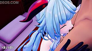 Genshin Ganyu pet in wild 3D hentai action, oh my!