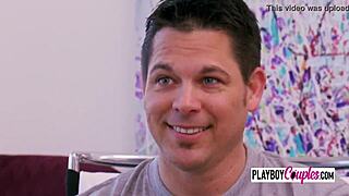 Swinger wives flash their big titties while getting blowjobs in the garden 🌸