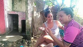 I'm taking a bath and my neighbor can't resist watching me naked and grabbing my ass – want to see?