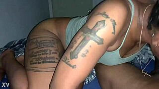 New York City girl covered in ink performs deepthroat on her Philadelphia neighbor