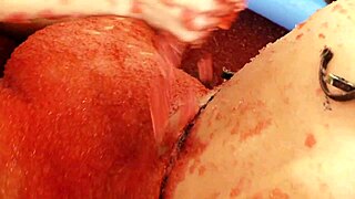 Hey, wanna see Chloe Conrad and Leila Bee get messy masturbating in strawberry jelly?