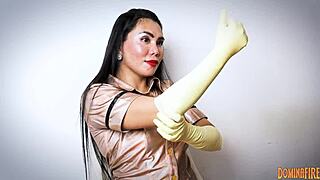 Nurse Dominates Patient With Latex Gloves!