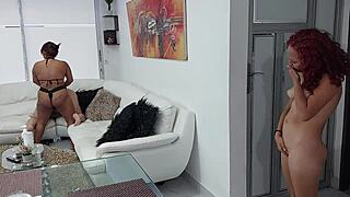 Bony Watches Stepsisters Screw in Living Room, Gets Turned On Fast