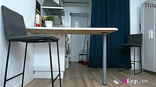 How does busty Spanish BBW Leia Saez treat the supermarket guy with her big tits and ass?