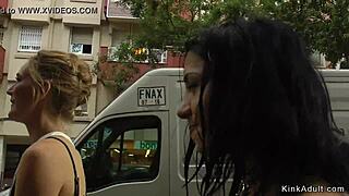 Dark Haired Euro Slut Takes Anal Banging in Public Outdoor Scene