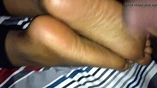 Give me that ebony footjob, retro style