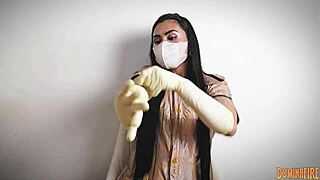 Nurse Dominates Patient With Latex Gloves!