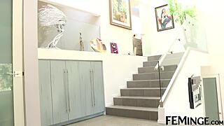 Feminge 4K - Horny Step Mother Licks Blonde Step Sister’s Wet Pussy in Wild Party