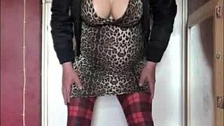 Cum quicker in this homemade bisexual handjob! Shy crossdressing fun!