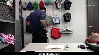 Hey, this redhead teen hid stolen goods in her waistband at LifterHub