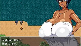 Tanned Girl Natsuki Masturbates In Public Hentai Game Episode 11.