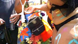Hey, check out this BBW flashing at Pride 2016!