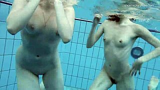 i'm watching anna netrebko and lada poleshuk underwater lesbos in the pool